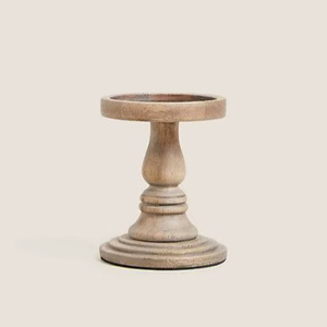 Portavelas de madera con diseño artístico único para decoración del hogar y eventos festivos - Product Image 1