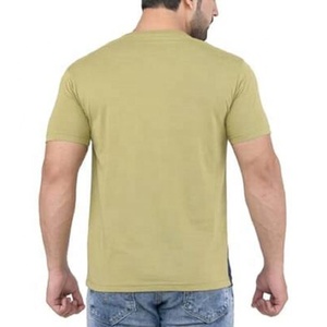 Men's Solid <b>T</b>-<b>Shirt</b> Short Sleeve O-Neck Regular Fit Polyester/Cotton Knitted Casual Anti-Pilling Custom Logo <b>Pocket</b> Front - Product Image 3