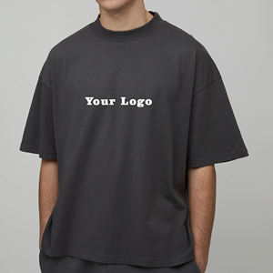 Wholesale Price Fashionable Streetwear Boxy Fit <b>Men's</b> T-<b>Shirts</b> High Quality 100% Cotton Heavyweight Hip Hop Customizable 180g - Product Image 1