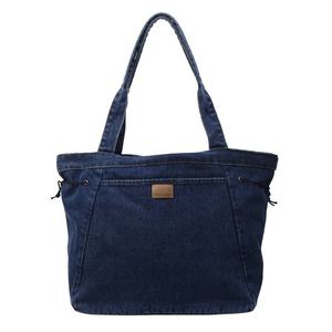 Sacs fourre-tout en jean de coton recyclé en gros avec sacs de courses écologiques pour les magasins de détail et l'utilisation d'emballages durables - Product Image 6