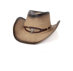 Sombrero Vaquero de Cuero con Rayas, Unisex, Ajustable, Casual para Exteriores, Verano, 48-50CM, Negro, Estilo Occidental - Product Image 6