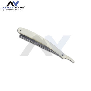 Straight Edge <b>Razor</b> Barber Tool Japanese Stainless Steel Pearl Finish Classic Shaving <b>Razor</b> For Salon And Home Grooming - Product Image 1