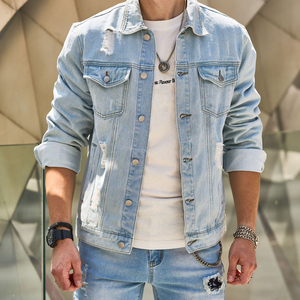Trendy Oversized <b>Denim</b> Shirt Jacket Men Streetwear Work Clothes Chic <b>Coat</b> - Product Image 2