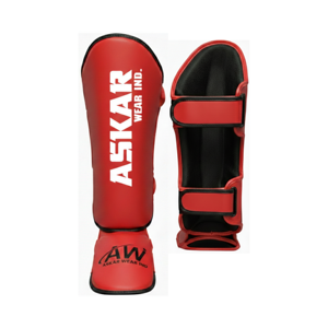 Wholesale Customized Wears Leather Shin Pads For Martial Arts Training Durable Shock Absorption <b>Foam</b> <b>Padding</b> - Product Image 1