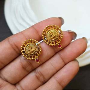 Lakshmi Devi Fine Dangle Earrings - Product Image 2