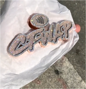 Pendentif Lettre Personnalisé en Moissanite, Bijoux Hip Hop, Pendentif Iced Out en Argent Sterling 925, Pendentif Chaîne en Moissanite - Product Image 2