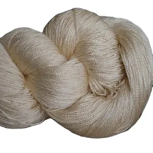 2021 high quality undyed 100% mulberry spun silk yarn in natural color Knitting Yarn Wool Yarn For Scarf