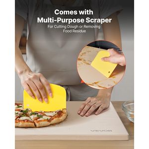 Grande Pietra per Pizza Rettangolare in Cordierite 16 X 14 X 0.6 Pollici, Resistente al Calore fino a 1450 Fahrenheit, con Raschietto per Pietra Refrattaria - Product Image 4