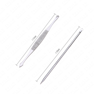 Kit Profesional de Acero Inoxidable para Eliminar Puntos Negros, Juego de 3-7 Herramientas Extractoras de Acné para Limpiar Poros y Espinillas - Product Image 2