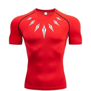 Camiseta de compresión para hombre, de secado rápido, transpirable, para gimnasio, fitness, camiseta ajustada, atlética, para correr, camiseta de compresión - Product Image 1