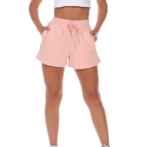 Shorts décontractés en coton molletonné pour femmes, taille mi-haute, pour le sport et la gym, vente en gros, best-seller - Product Image 1