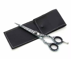 Ciseaux de coiffure professionnels pour barbier, pour droitiers, lames ultra-affûtées 440C, design léger avec poignée amovible - Product Image 3