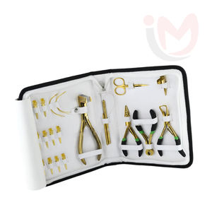 Kit Profesional de Pinzas para Extensiones de Cabello de Acero Inoxidable Dorado, Herramienta para Extensiones de Cinta Adhesiva, Set de Herramientas de Peluquería y Estilismo - Product Image 4