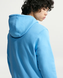 <b>Men's</b> Blue Hooded Pullover Sweatshirt Oversized Fit Cotton Fleece Casual <b>Hoodie</b> with Front Pocket Autumn Wear - Product Image 4