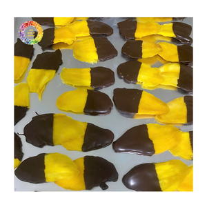 มะม่วงอบแห้งเคลือบช็อกโกแลต เนื้อนุ่ม รสหวาน ขนมหวานสไตล์ทรอปิคอล สำหรับขายส่ง มะม่วงอบแห้งเนื้อนุ่ม เคี้ยวเพลิน รสชาติกลมกล่อม - Product Image 4