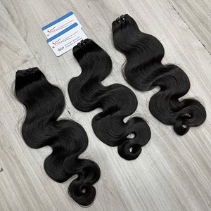 Premium Hair Black steam hair Viet Nam human hair black steam <b>body</b> <b>wave</b> hair machine weft factory price Ready To Ship - Product Image 6