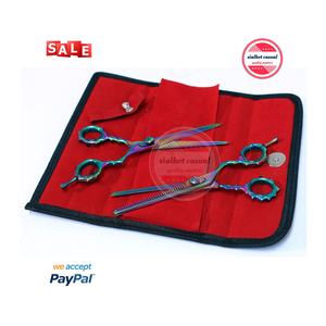 Stainless Steel <b>Hair</b> Care & <b>Hair</b> Styling Professional <b>Hair</b> Cutting Razor Edge Thinning Scissors Multi Color Comfortable Cutting - Product Image 4