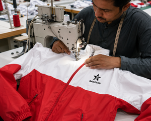 Custom <b>Men</b>’s Sports Track <b>Jacket</b> Full Zip Windbreaker Two Tone Red <b>White</b> Trending <b>Jacket</b> Polyester Athletic Teamwear <b>Jacket</b> - Product Image 5