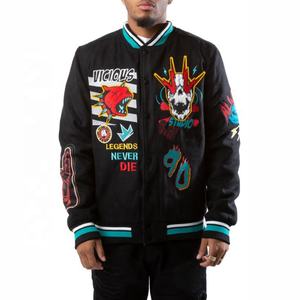 Chaqueta de Béisbol Unisex de Moda, Tejido de Lana Afelpada, Bordado de Letras en Chenilla, Ropa Casual de Invierno - Product Image 2