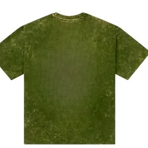 T-shirt unisexe en coton épais délavé coupe classique style streetwear pour homme, qualité supérieure, personnalisable OEM sur le devant, respirant, manches courtes - Product Image 4