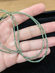 Cuentas de Diamante Verde Natural en Forma de Cubo, Calidad AAA+, Hilo de 14 Pulgadas, Cuentas de Diamante Verde Genuinas para la Fabricación de Joyería, Venta al Por Mayor - Product Image 2