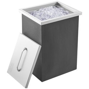 Attrezzatura di Refrigerazione per Cucine Commerciali, Contenitore per Ghiaccio in Acciaio Inox 14'L x 12'P x 18'H, 40 Qt, con Coperchio per Cucina Esterna - Product Image 1