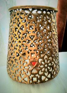 Modern Black Metal <b>Tealight</b> Candle Holder Geometric Lattice Votive <b>Lantern</b> Decorative Iron Mesh T-Light Stand for Home Decor - Product Image 3