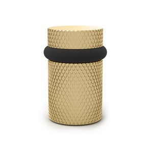 ตัวกันกระแทกประตูไม้สักแบบดั้งเดิมพร้อมลายทองเหลืองแบบขายส่ง - Product Image 1