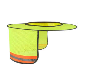 خوذة عمل واقية للبناء في الهواء الطلق مع واقي للوجه وأشرطة عاكسة وحافة كاملة لحماية الرقبة من الشمس - Product Image 4