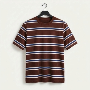 Casual <b>Striped</b> <b>T</b>-<b>Shirt</b> Crew Neck Short Sleeve Soft Lightweight Breathable Everyday Streetwear Comfortable Relaxed Regular Fit - Product Image 5