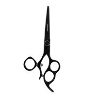 Ciseaux de coiffure professionnels à 3 anneaux rotatifs pour barbier, 5,5 pouces, en acier inoxydable de haute qualité, confortables et adaptés