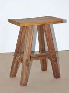 Modern Scandinavian Handmade Solid Teak <b>Wood</b> <b>Stool</b> & Ottoman Natural Finish Home Furniture for Living Room Model ST019 - Product Image 2