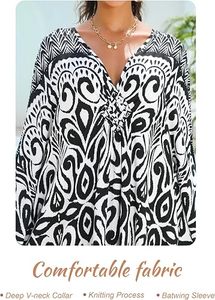 V Neck Maxi Abaya <b>Dress</b> Long Sleeve Floral Pattern <b>Loose</b> Fit Asymmetrical Hem Women's Eid Ramadan Elegant Breathable Daily Wear - Product Image 6