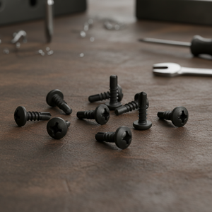 Vis autoperceuses à tête cylindrique en acier au carbone revêtu de noir PDC, classe 4.8 et 6.8 (en pouces) - Product Image 1