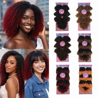 Lot de tissages capillaires synthétiques super doux 6+1 avec closure pour la vente en gros