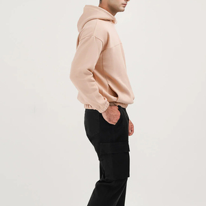 Sweat à capuche pour homme en coton 100% de couleur unie, design tendance, taille personnalisée, dernière collection, avec poche, vêtement décontracté pour l'hiver - Product Image 3