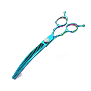 Professional Multi-Purpose Portable Luxury Simple Stainless Steel <b>Dog</b> Grooming <b>Scissors</b> Curved Chunker Shear - Product Image 1