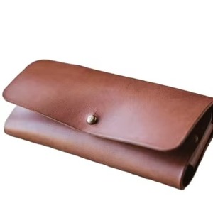 Étui à lunettes en cuir véritable léger et classique de luxe, résistant aux rayures, fourniture professionnelle B2B LGC-0166 - Product Image 1