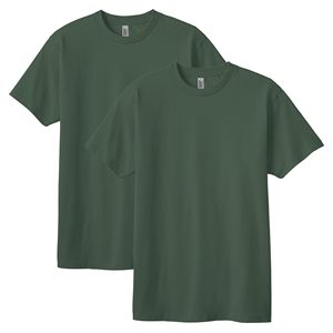 Men's Regular <b>Fit</b> Cotton T-<b>Shirt</b> O-Neck Short Sleeve Solid Color Casual Jersey Knit <b>White</b> and Navy Blue - Product Image 3