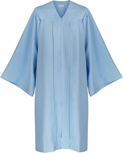 Túnica de Graduación Unisex para Adultos, Color Azul Claro, Poliéster, para Ceremonia Escolar - Product Image 1