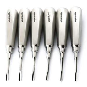 Elevadores Dentales para Extracción de Dientes, Juego de 6 Instrumentos Quirúrgicos de Precisión para Elevación de Raíces Atraumática, Acero Inoxidable - Product Image 1