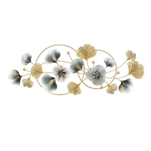 Modern Luxury Gold Leaf Metal <b>Wall</b> Art 3D Iron Leaf <b>Wall</b> Hanging Sculpture Decorative Floral <b>Wall</b> <b>Decor</b> for Living Room Hotel - Product Image 1