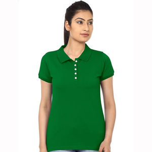 Polo sin Mangas Negro para Mujer, de Algodón y Poliéster, Tejido, Casual, Largo Regular, Transpirable, de Color Sólido - Product Image 2