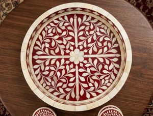 Plateaux de service en os incrusté et plateaux de présentation de nourriture de qualité supérieure pour hôtels et restaurants - Product Image 1