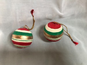 Country Limited Handmade High Quality <b>Red</b> White Stripe Christmas Bauble 8cm Shatterproof Plastic Ornament - Product Image 2