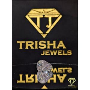Bague VVS Moissanite Diamant Sertie de Pierres en Argent Sterling 925, Bijou de Luxe Hip Hop Bling Statement par Trisha Jewels - Product Image 3