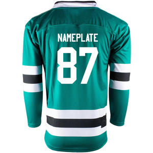 Quick Dry OEM Professional 100%Polyester Breathable Anti-Bacterial Customized Embroidery Ice Hockey Jersey Printed <b>Number</b> Team - Product Image 3