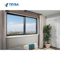 Écran moderne NFRC en acier inoxydable à double vitrage et à cadre mince Fenêtres coulissantes en vinyle UPVC pour maison à persienne horizontale ouverte