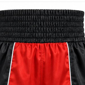 <b>Mens</b> Boxing <b>Shorts</b> Red <b>Black</b> Color Blocked Breathable Polyester MMA Boxing Wear Regular Fit Adult Training Gear For <b>Men</b> - Product Image 5
