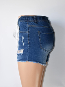Shorts de Mezclilla para Mujer, Impresión Digital OEM, Color Personalizado, Transpirables, Casuales, de Alta Calidad, Poliéster/Algodón - Product Image 4